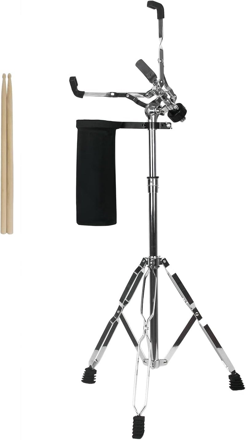 Seteol Snare Drum Stand, Snare Stand with Drumstick Holder and a Pair of 5A Drum Sticks Fit for 8 to 15 Inch Snare Drum and Practice Pad, Adjustable Height 25.6 to 39.4 Inches for Drum - Image 1